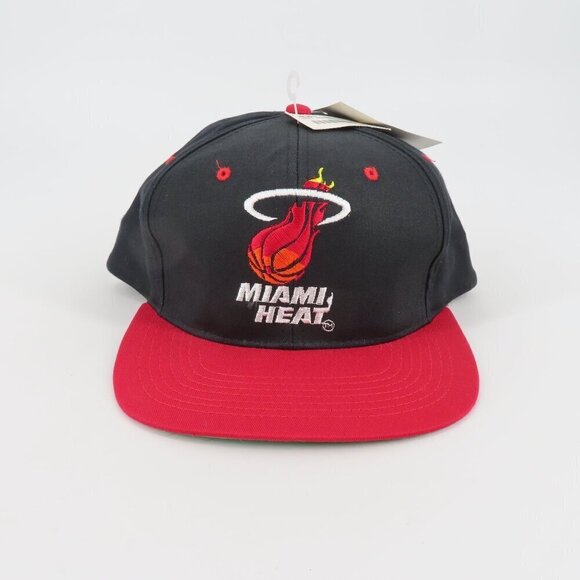 VTG Miami Heat NBA Official Drew Pearson Embroidered Flaming Basketball Cap NEW - Picture 11 of 12